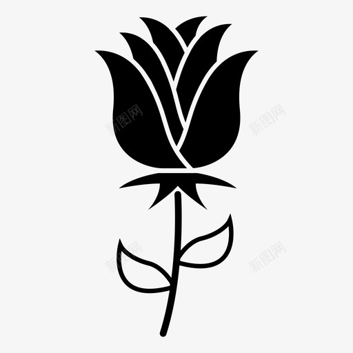 玫瑰花爱情图标svg_新图网 https://ixintu.com 农具 情人节 植物 爱情 玫瑰 花
