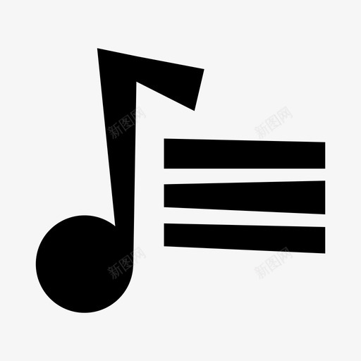音乐播放列表和弦音符图标svg_新图网 https://ixintu.com 和弦 工作表 符号 音乐图标 音乐播放列表 音符