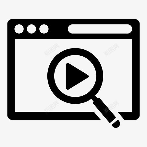 视频搜索播放搜索引擎优化互联网营销图标svg_新图网 https://ixintu.com 搜索引擎优化互联网营销 播放 视频搜索