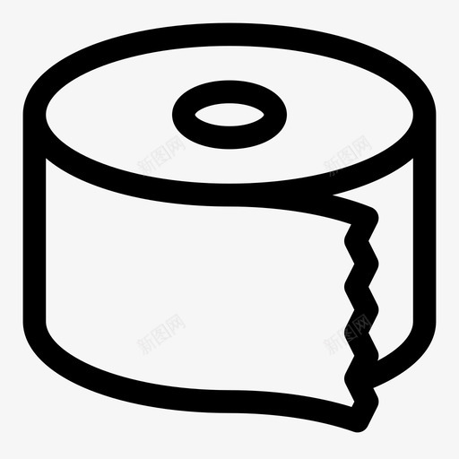 卷胶带纯线条图标svg_新图网 https://ixintu.com 卷 纯线条 胶带