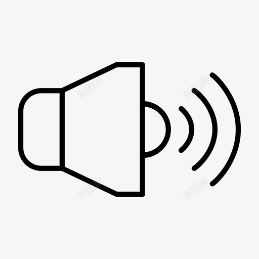音频扬声器扩音器开图标svg_新图网 https://ixintu.com 开 扩音器 音量 音频扬声器