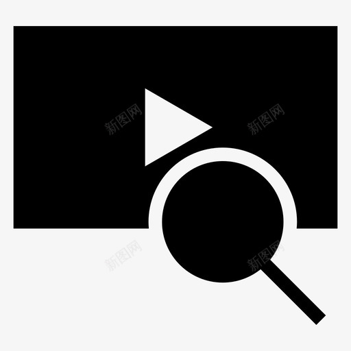搜索视频摄像头查找图标svg_新图网 https://ixintu.com 媒体 搜索引擎优化营销字形图标 搜索视频 摄像头 查找 电影 视频搜索引擎优化