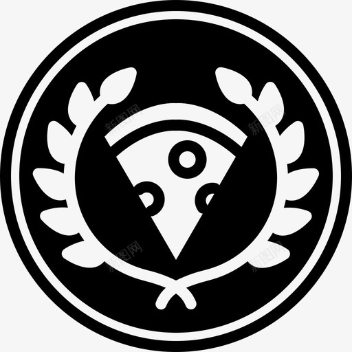 披萨奖最佳披萨店图标svg_新图网 https://ixintu.com 披萨奖 披萨店 最佳 美味佳肴奖雕文 餐厅