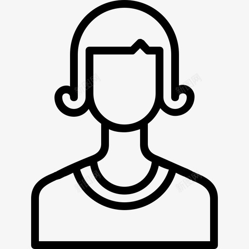 女人卷发时尚图标svg_新图网 https://ixintu.com 卷发 头发 女人 女孩 妇女节 时尚
