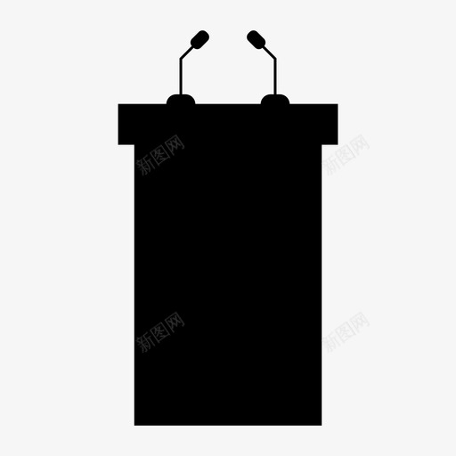 讲台桌子家具图标svg_新图网 https://ixintu.com 家具 桌子 演讲 讲台