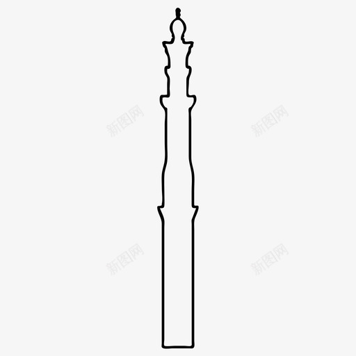 尖塔伊斯兰清真寺图标svg_新图网 https://ixintu.com 伊斯兰 图案 尖塔 斋月 清真寺