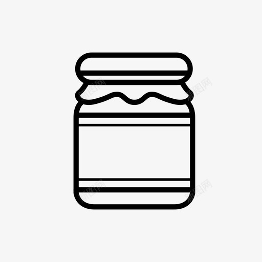 玻璃罐果酱石匠罐图标svg_新图网 https://ixintu.com 果酱 玻璃罐 石匠罐 食品饮料