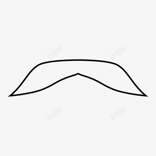 胡子脸头发图标svg_新图网 https://ixintu.com 头发 胡子 脸