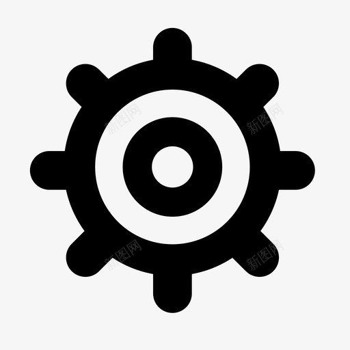 舵齿轮球门图标svg_新图网 https://ixintu.com 方向盘 球门 舵 齿轮
