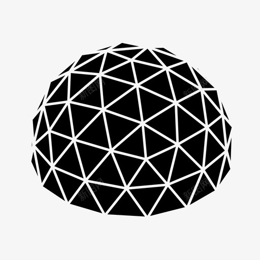 穹顶建筑巴克明斯特富勒图标svg_新图网 https://ixintu.com 三角形结构 几何学 半球 巴克明斯特富勒 建筑 测地线穹顶 穹顶