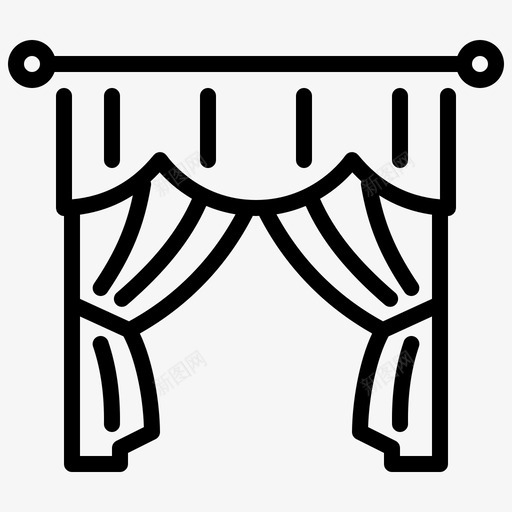 采购产品波蒂埃和兰伯宁窗帘室内图标svg_新图网 https://ixintu.com 室内 窗帘 窗帘店 纺织品 采购产品波蒂埃和兰伯宁