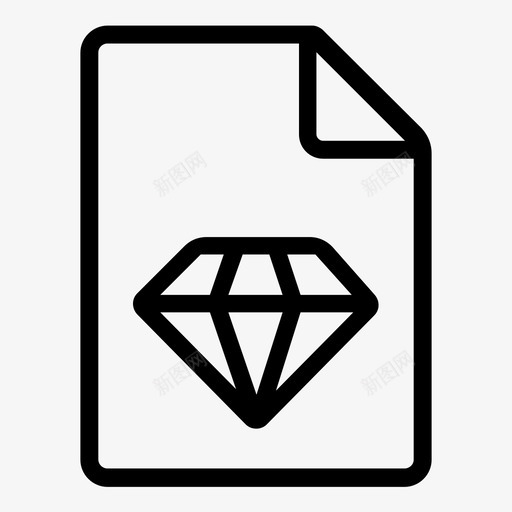 红宝石文件钻石宝石图标svg_新图网 https://ixintu.com 宝石 文件和媒体 素描 红宝石文件 钻石