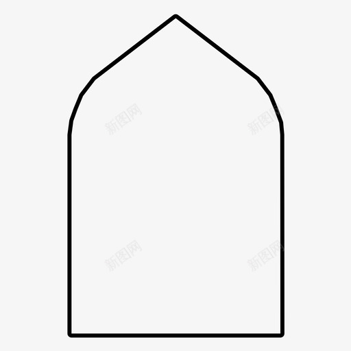 窗户阿拉伯花纹建筑图标svg_新图网 https://ixintu.com 伊斯兰图案 哥特式 尖拱 建筑 窗户 阿拉伯花纹