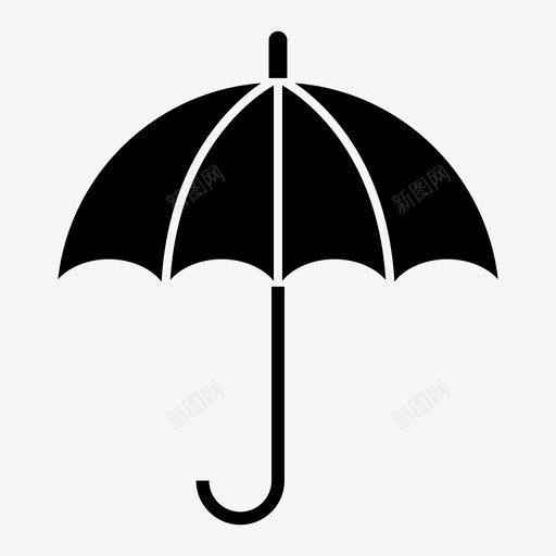 伞户外保护图标svg_新图网 https://ixintu.com 伞 保护 冒险 天气 户外 雨