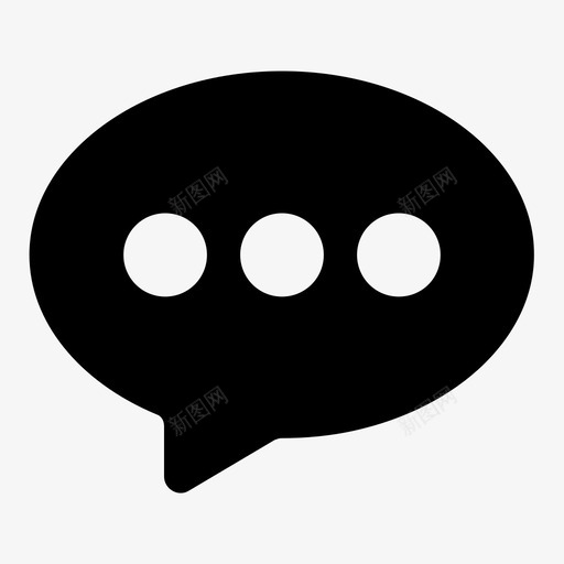 语音泡泡聊天打字图标svg_新图网 https://ixintu.com 打字 聊天 语音泡泡