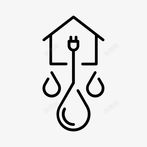 水力发电电力可再生能源图标svg_新图网 https://ixintu.com 可再生能源 水力发电 电力