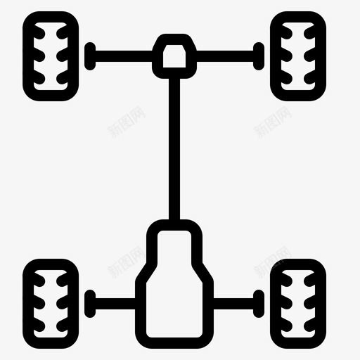 底盘车身汽车图标svg_新图网 https://ixintu.com 底盘 汽车 汽车零件 设计 车架 车身