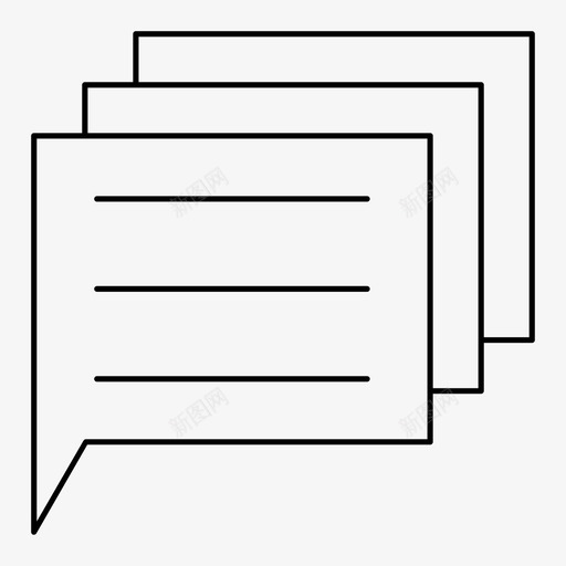 信息新闻通知图标svg_新图网 https://ixintu.com 信息 新闻 语音气泡 通知