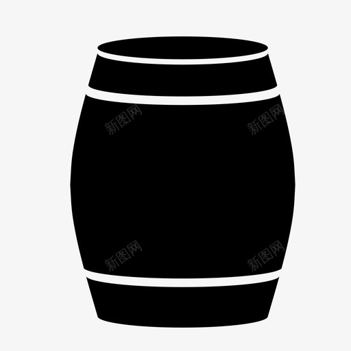 木桶酒桶酒庄图标svg_新图网 https://ixintu.com 木头 木桶 酒庄 酒桶