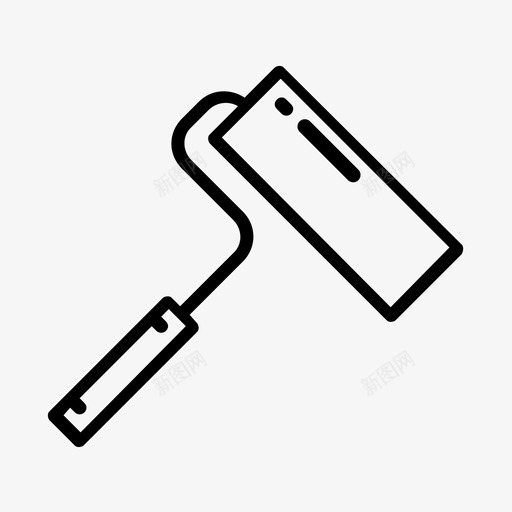 油漆辊施工人员工具图标svg_新图网 https://ixintu.com 墙壁 工具 建筑工具 施工人员 油漆辊
