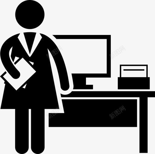 秘书办公室职位图标svg_新图网 https://ixintu.com 办公室职位 秘书