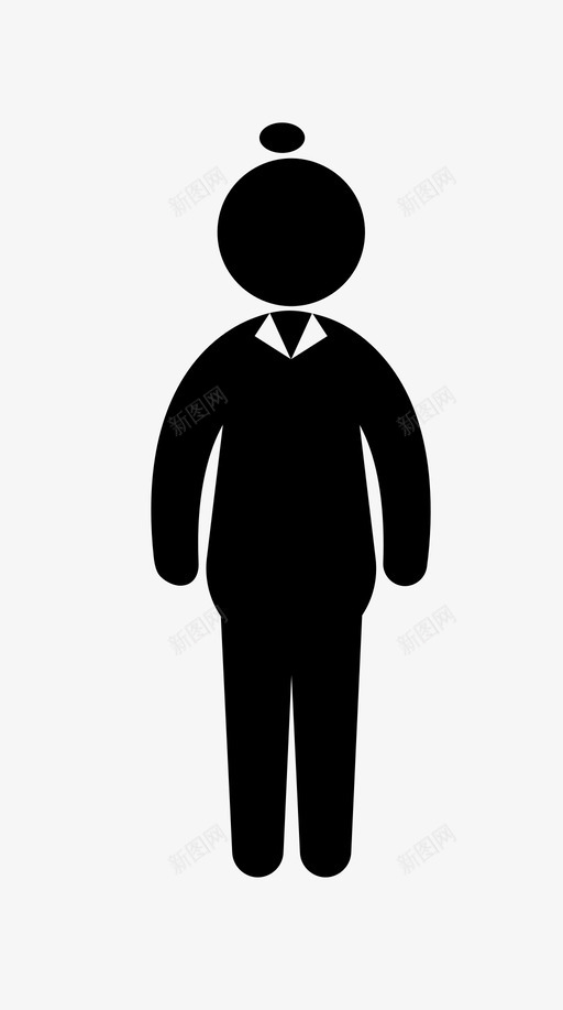 女商人领衬衫职业装图标svg_新图网 https://ixintu.com 女商人 职业装 领衬衫