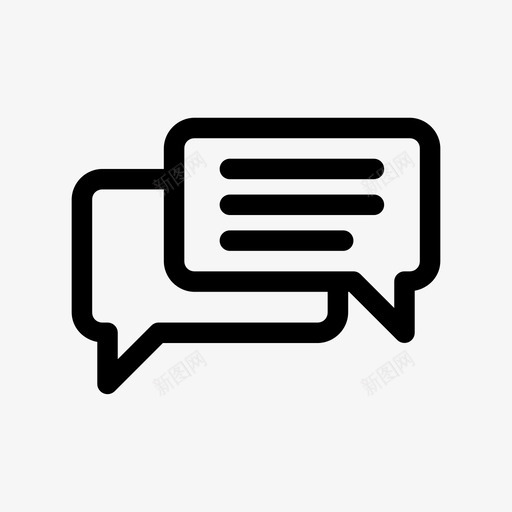 群聊信息泡泡聊天短信聊天图标svg_新图网 https://ixintu.com 泡泡聊天 短信 短信聊天 群聊信息