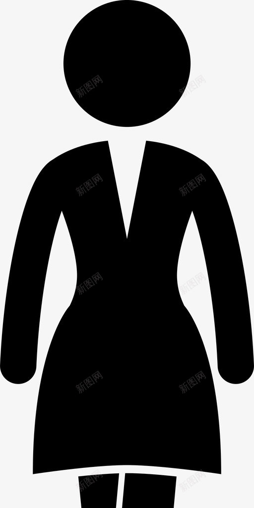 模特时装秀女人图标svg_新图网 https://ixintu.com 女人 时装秀 模特 超模
