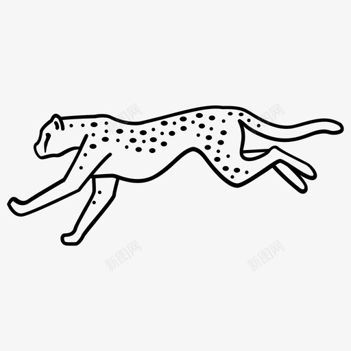 猎豹加速快速图标svg_新图网 https://ixintu.com 加速 哺乳动物ii概述 快速 捕食者 猎人 猎豹 速度