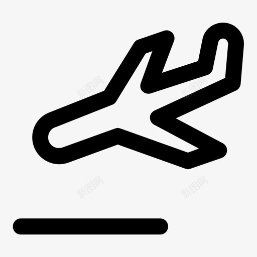 飞行飞机到达图标svg_新图网 https://ixintu.com 到达 旅行 飞机 飞行