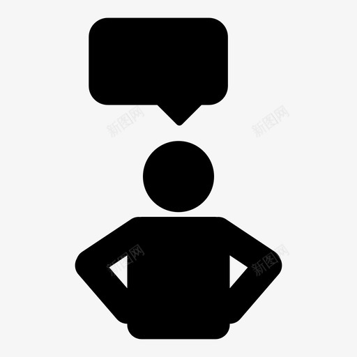 说话泡泡的男人滑稽说图标svg_新图网 https://ixintu.com 叫喊 尖叫 滑稽 说 说话 说话泡泡的男人