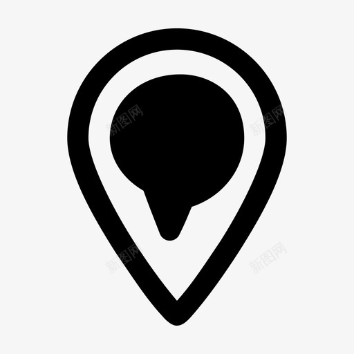 地图针箭头gps图标svg_新图网 https://ixintu.com gps 地图针 点 目标 箭头