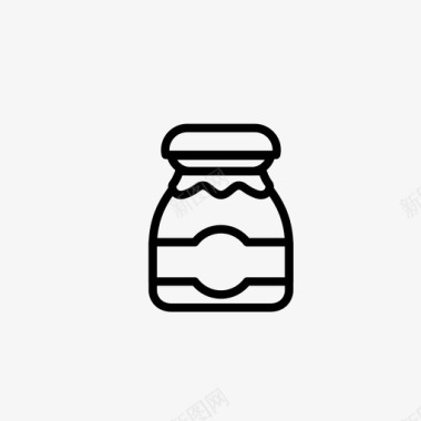 玻璃瓶蜂蜜果酱图标图标