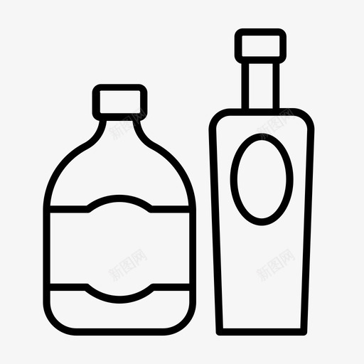 饮料瓶装波旁威士忌图标svg_新图网 https://ixintu.com 波旁威士忌 瓶装 白兰地 饮料 龙舌兰