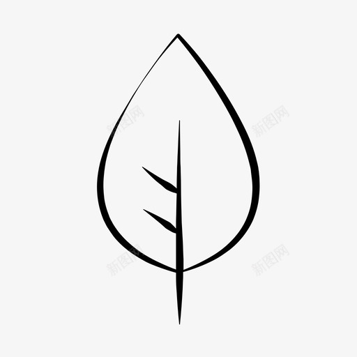 叶生态手绘图标svg_新图网 https://ixintu.com 叶 手绘 树叶手绘 植物 生态 自然