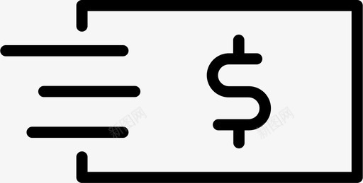 钱银行现金图标svg_新图网 https://ixintu.com 付款 汇款 现金 美元 财务付款 钱 银行
