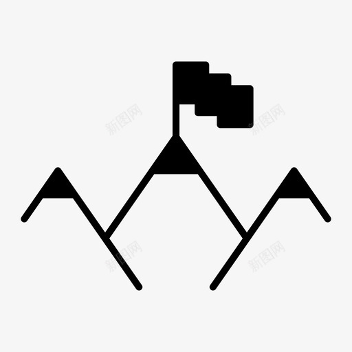 目标山脉成功图标svg_新图网 https://ixintu.com 商业金融第二卷 山脉 成功 目标