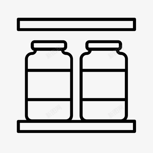 罐子杂货店货架图标svg_新图网 https://ixintu.com 存货 杂货店 罐子 货架 超市