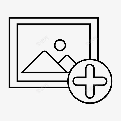 添加照片照相机新建图标svg_新图网 https://ixintu.com 图片 新建 添加照片 照相机