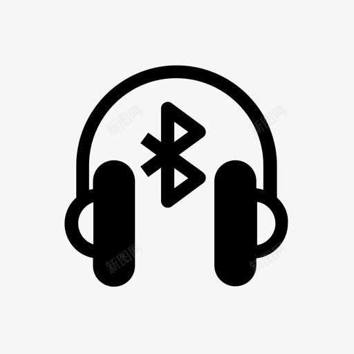 蓝牙耳机扬声器无线图标svg_新图网 https://ixintu.com 扬声器 无线 蓝牙耳机 音像游戏固态风格