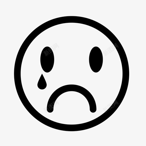 哭泣悲伤微笑图标svg_新图网 https://ixintu.com 哭泣 微笑 悲伤 眼泪