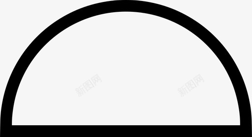 半圆多边形形状图标svg_新图网 https://ixintu.com 半圆 多边形 形状