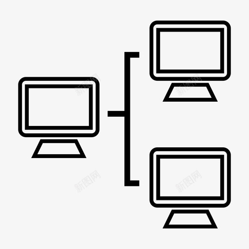 网络计算机连接图标svg_新图网 https://ixintu.com lan 移动电话 组 网络 计算机 连接