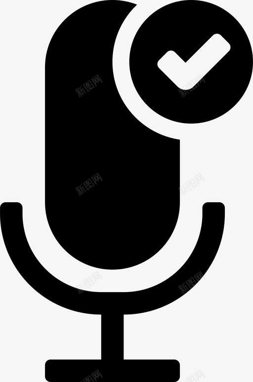 麦克风音频检查图标svg_新图网 https://ixintu.com 完成 就绪 播客 检查 网络广播已满 音频 麦克风