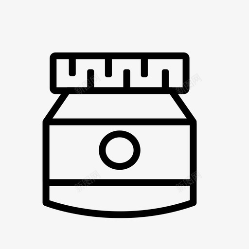 果酱食物罐子图标svg_新图网 https://ixintu.com 果酱 甜食 罐子 食物