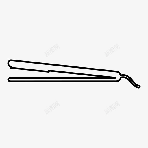 直发器卷发器扁铁图标svg_新图网 https://ixintu.com 卷发器 发型 头发 扁铁 直发器