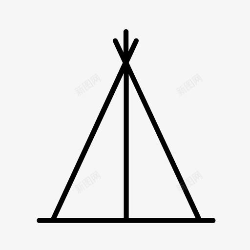 提比印第安人帐篷图标svg_新图网 https://ixintu.com 印第安人 帐篷 提比 类型 西部荒野