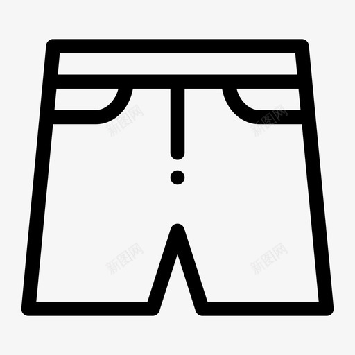 短牛仔裤布料裤子图标svg_新图网 https://ixintu.com 布料 短牛仔裤 短裤子 裤子