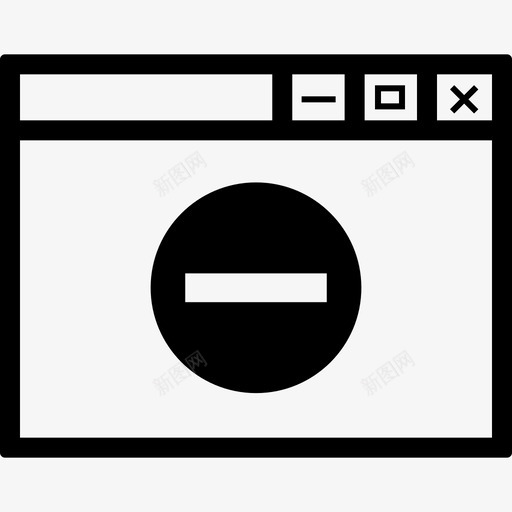拒绝浏览器拒绝访问禁止图标svg_新图网 https://ixintu.com 拒绝浏览器 拒绝访问 禁止 网站