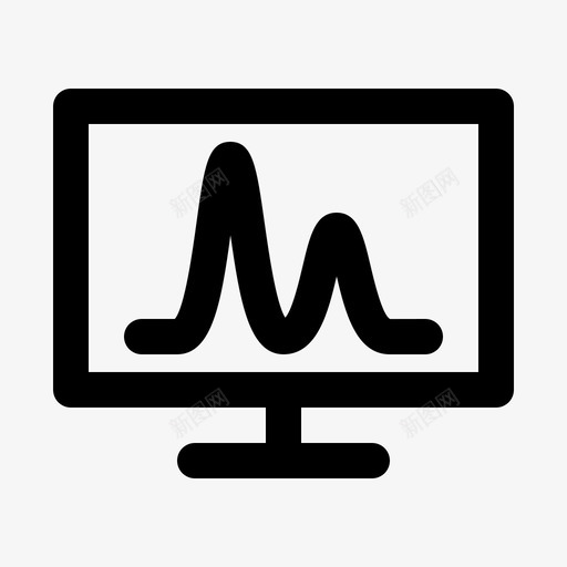 色谱图表计算机图标svg_新图网 https://ixintu.com 图表 显示 杂项 研究 色谱 计算机